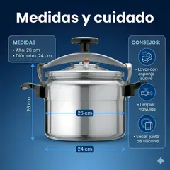 FANTUZZI - Olla A Presion Comprezzo 12 Litros Coccion Rapida