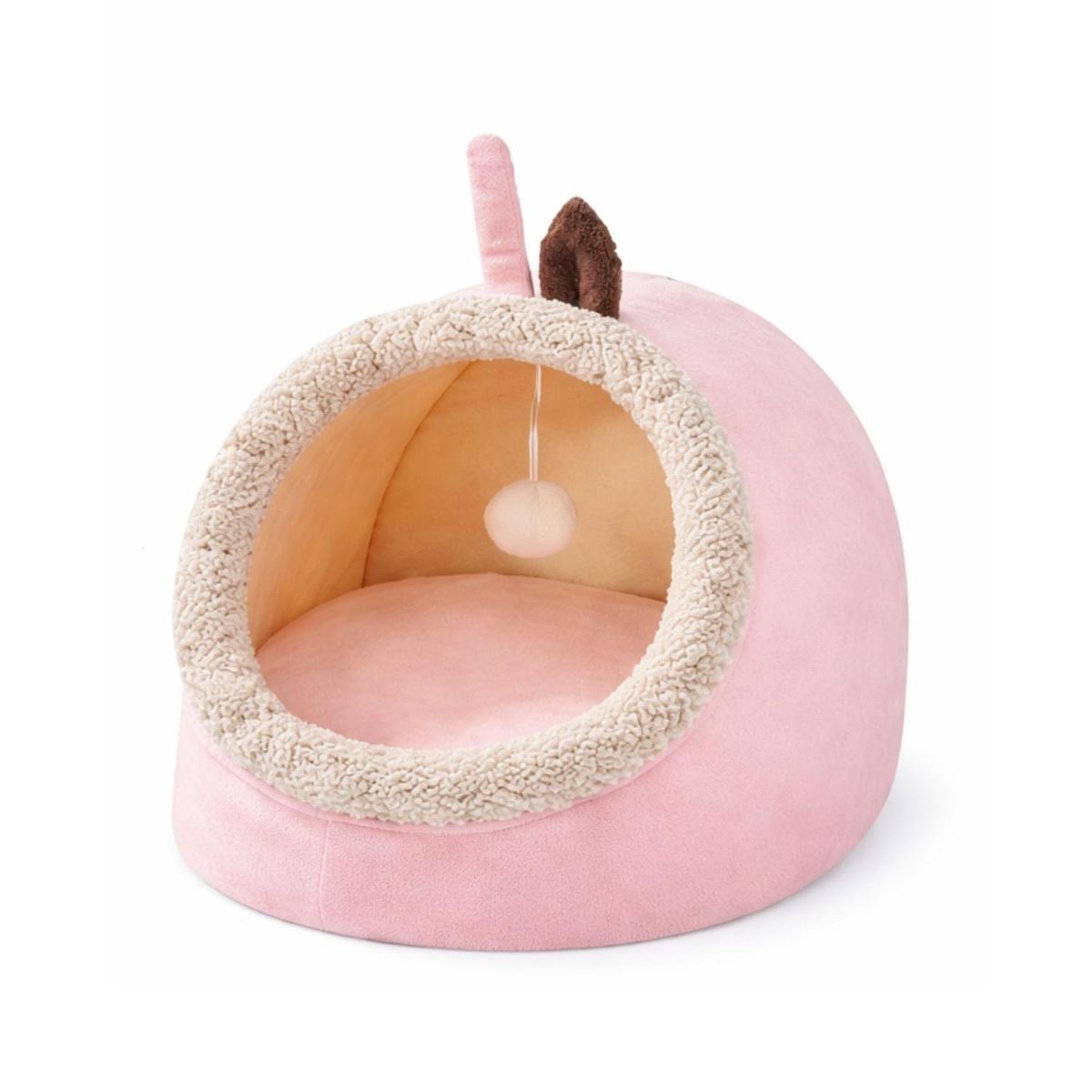 GENERICO - Cama Mascota Tipo Cueva Perro Gato Pequeño 35 cm - Rosa