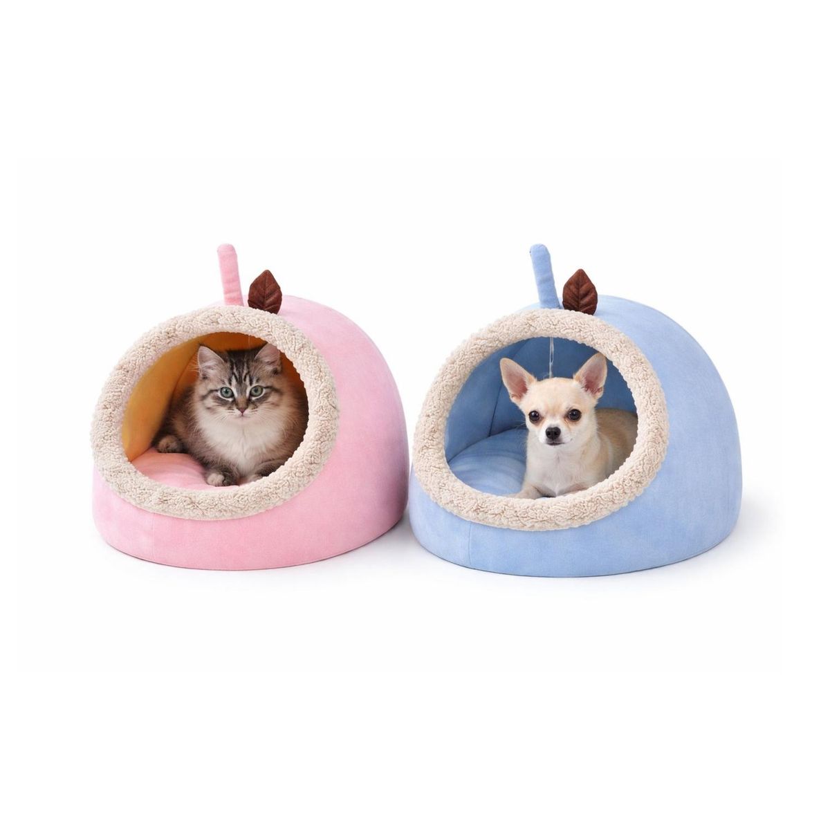 GENERICO - Cama Mascota Tipo Cueva Perro Gato Pequeño 35 cm - Azul