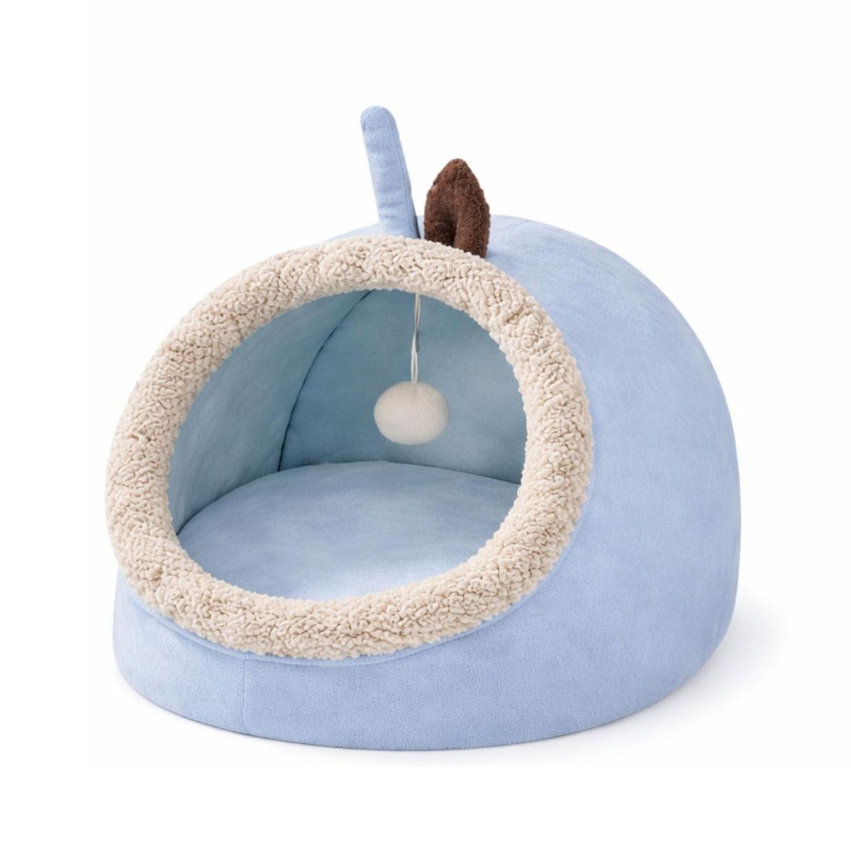 GENERICO - Cama Mascota Tipo Cueva Perro Gato Pequeño 35 cm - Azul
