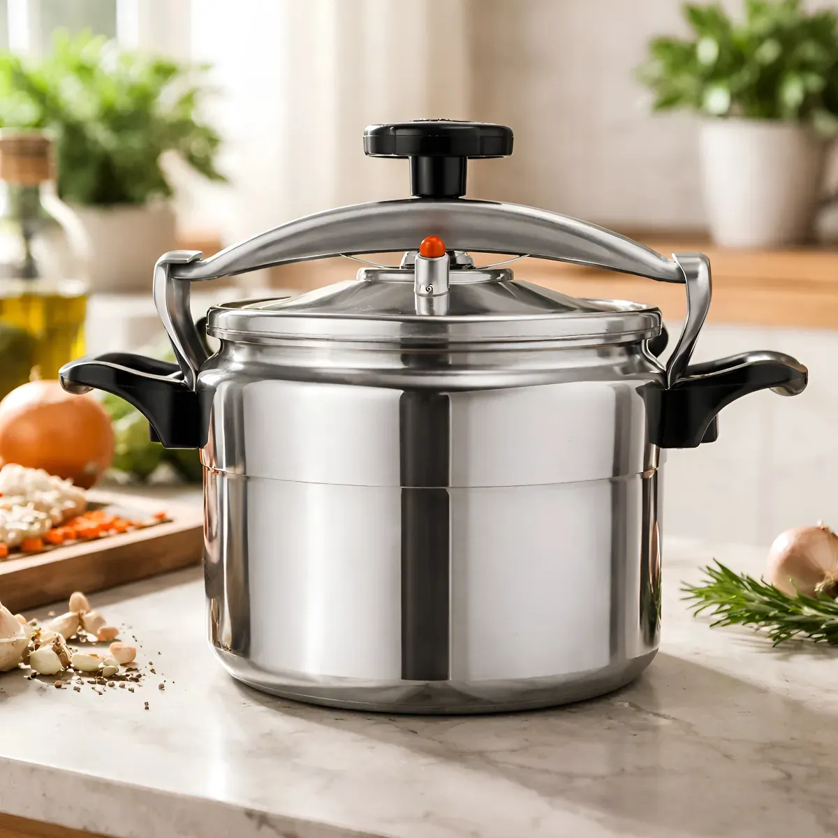 FANTUZZI - Olla A Presión Fantuzzi Comprezzo 6 Litros Aluminio Express