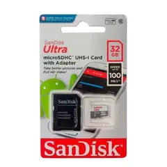 GENERICO - MICRO SD 32 GB CLASE 10 SANDISK UTRA UHS-1 SPEED FULL HD BLISTER GRIS
