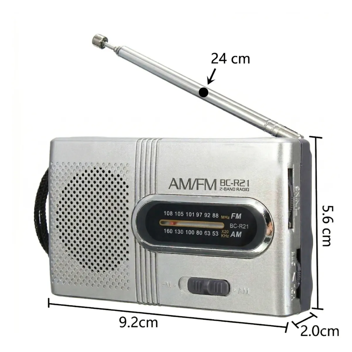 GENERICO - Mini Radio Portátil FM AM BC-R21