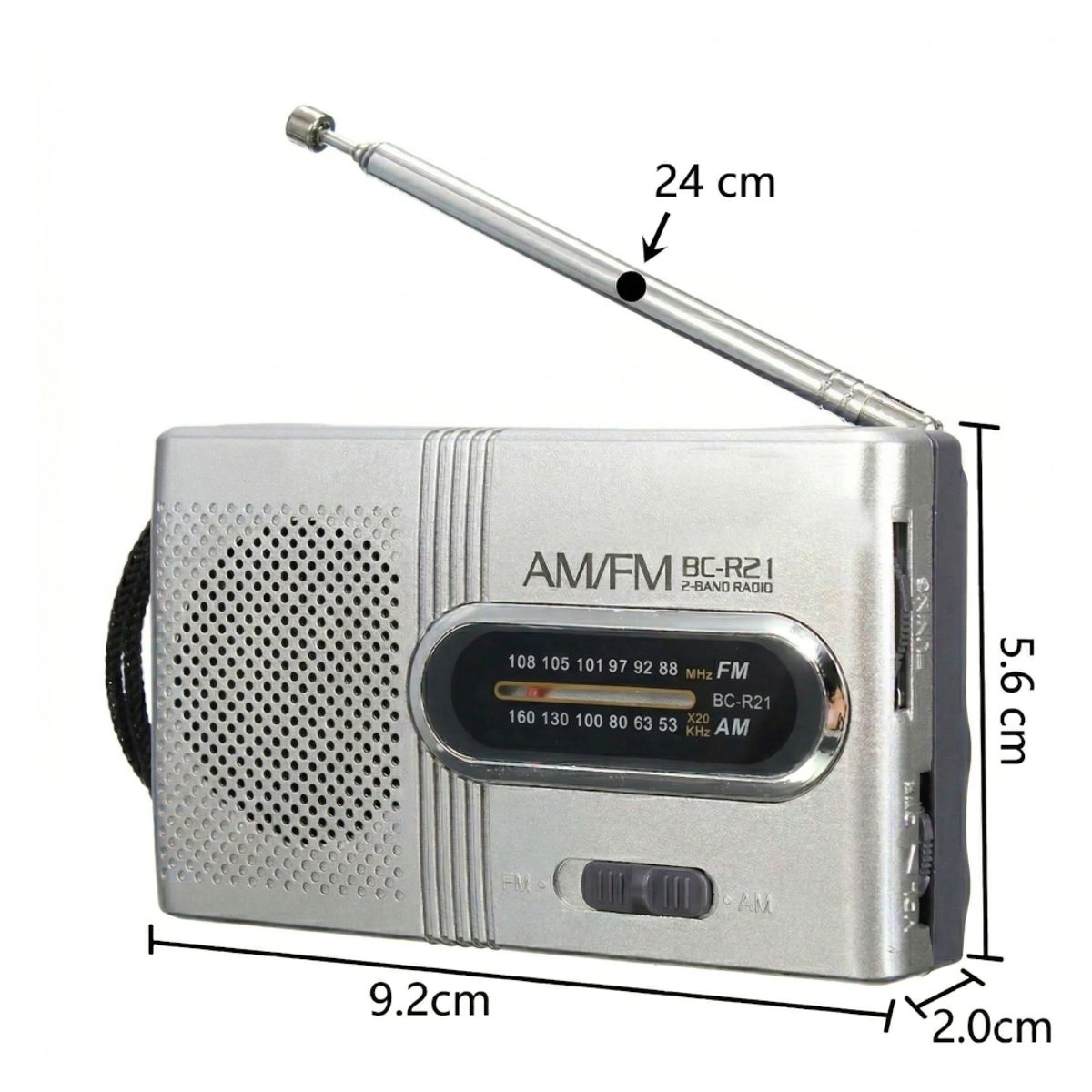 GENERICO - Mini Radio Portátil FM AM BC-R21