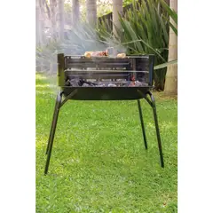 MOR - Parrilla A Carbon Plegable Movil Araguaia 72x44cm Acero