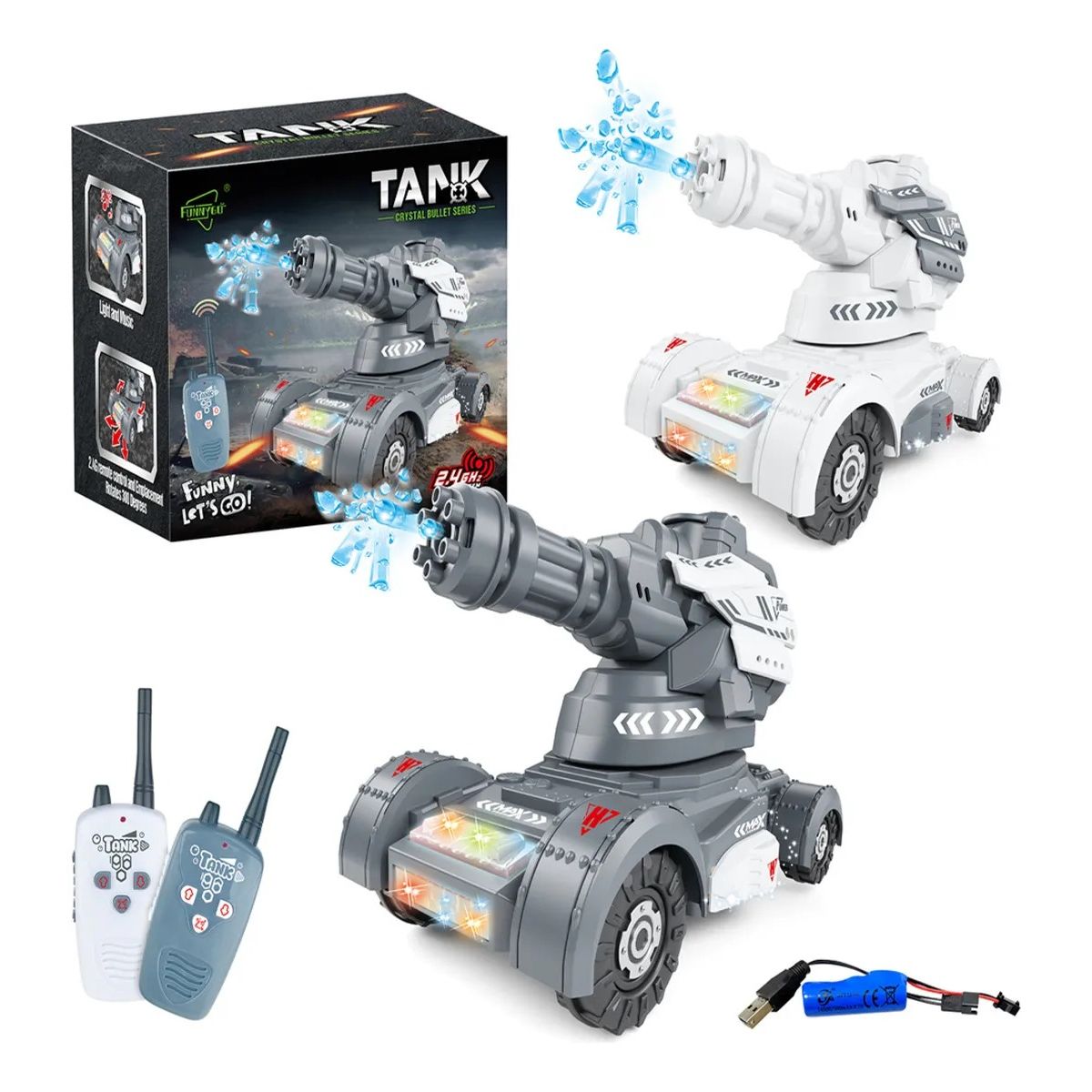 GENERICO - Tanque A Control Remoto 2.4 Ghz Lanza Agua