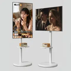 NEWO - Soporte TV con ruedas vertical horizontal blanco 42 pulgadas