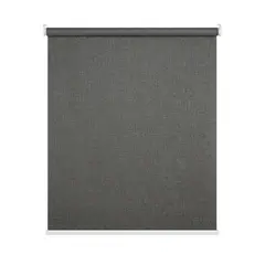 GUIZA - Cortina Roller Blackout 1 Paño 100 X 240 Cm Sin Cenefa Gris Oscuro Lino