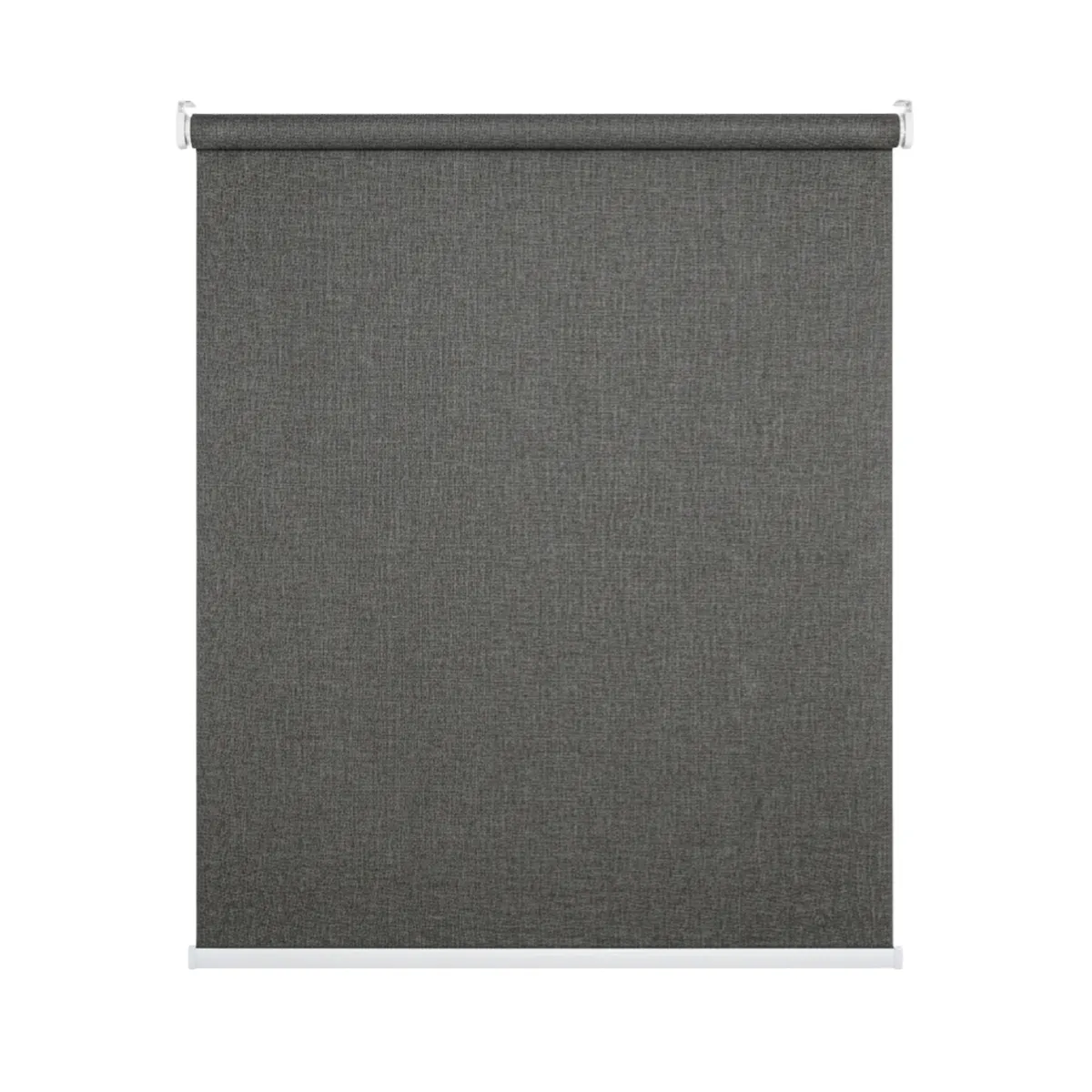 GUIZA - Cortina Roller Blackout 1 Paño 180 X 240 Cm Sin Cenefa Gris Oscuro Lino Guiza