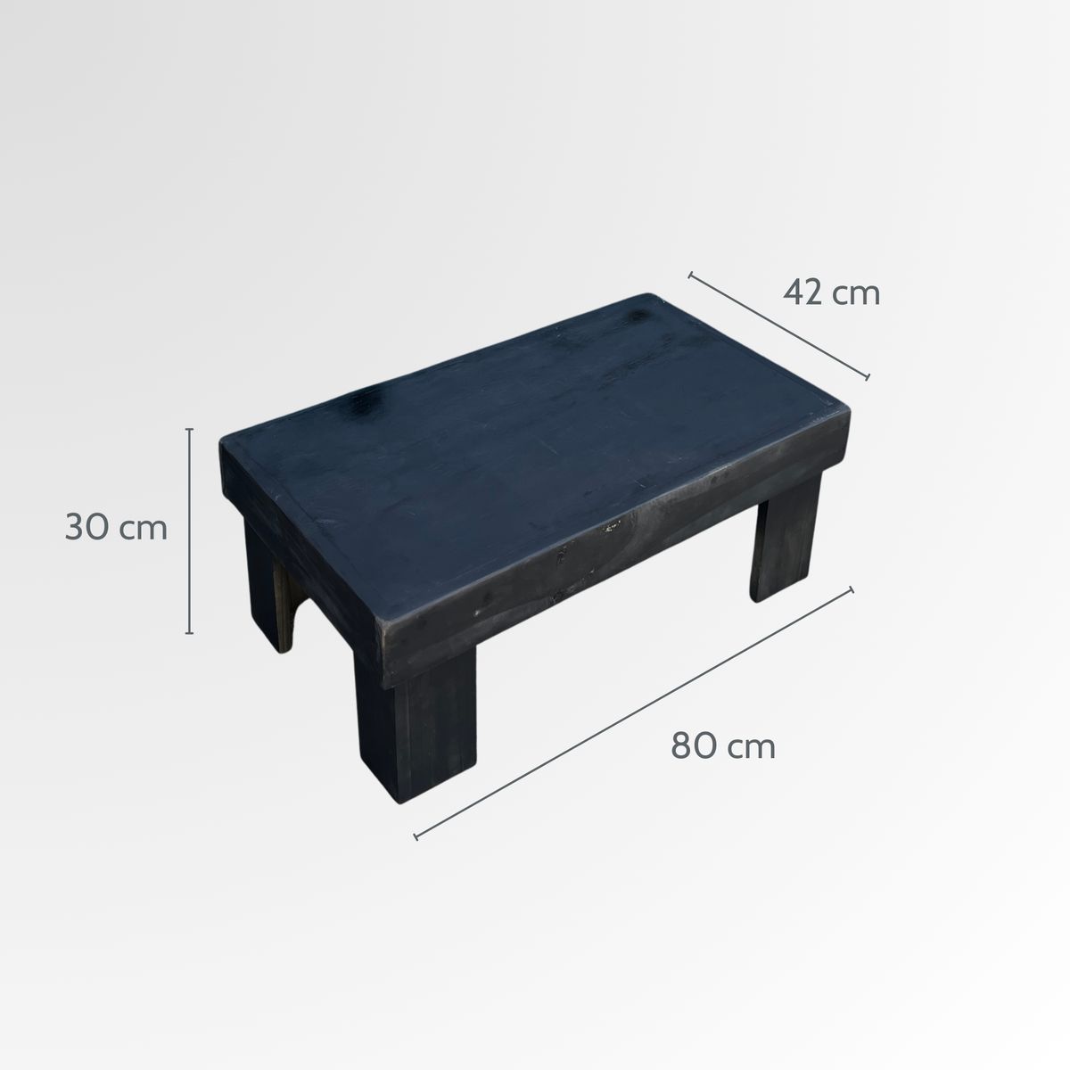 GENERICO - Set Living Terraza Negra Madera Industrial + Mesa Centro