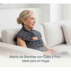 MOVI - Manta Alivia Dolores Cuello, Hombros y Espalda de Semillas - Terapia de Calor y Frío Natural