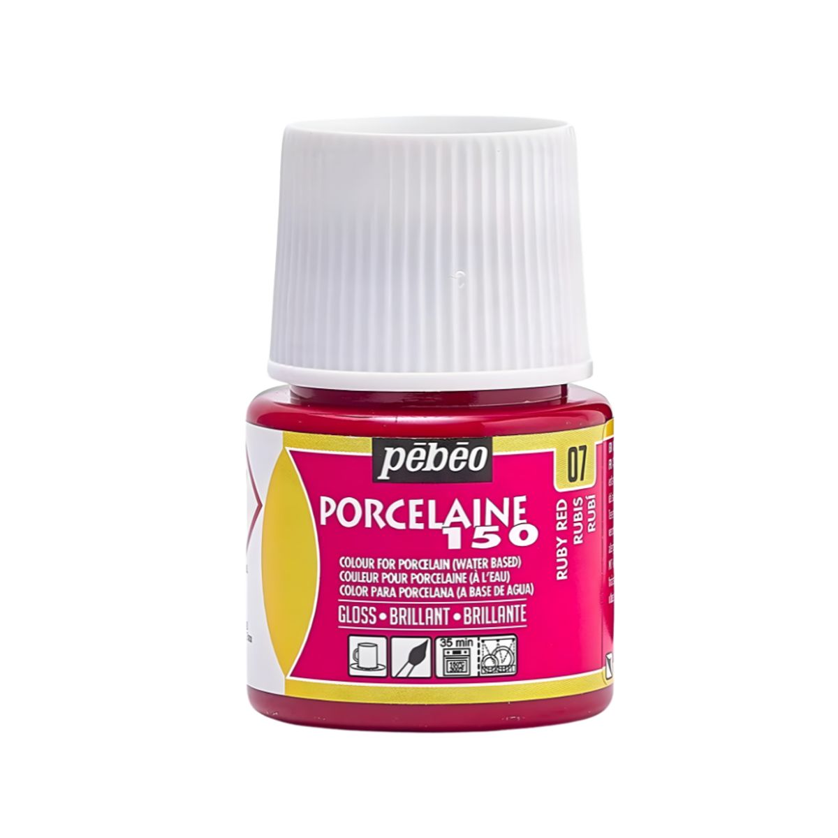 PEBEO - Pintura Porcelana Loza Pebeo Porcelaine 150 Rojo Rubi 45ml