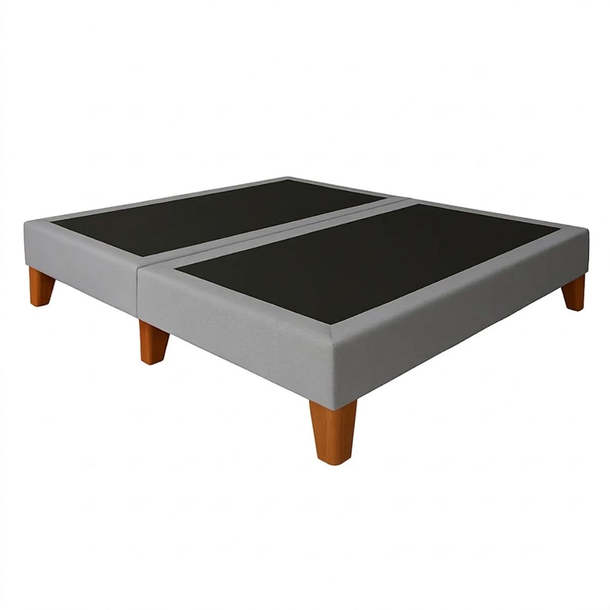 GENERICO - Base De Cama 2 Plazas Gris Claro Perla