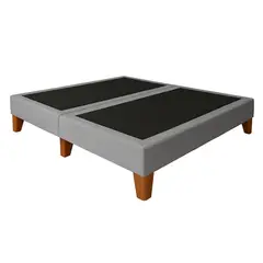 GENERICO - Base De Cama 2 Plazas Gris Claro Perla