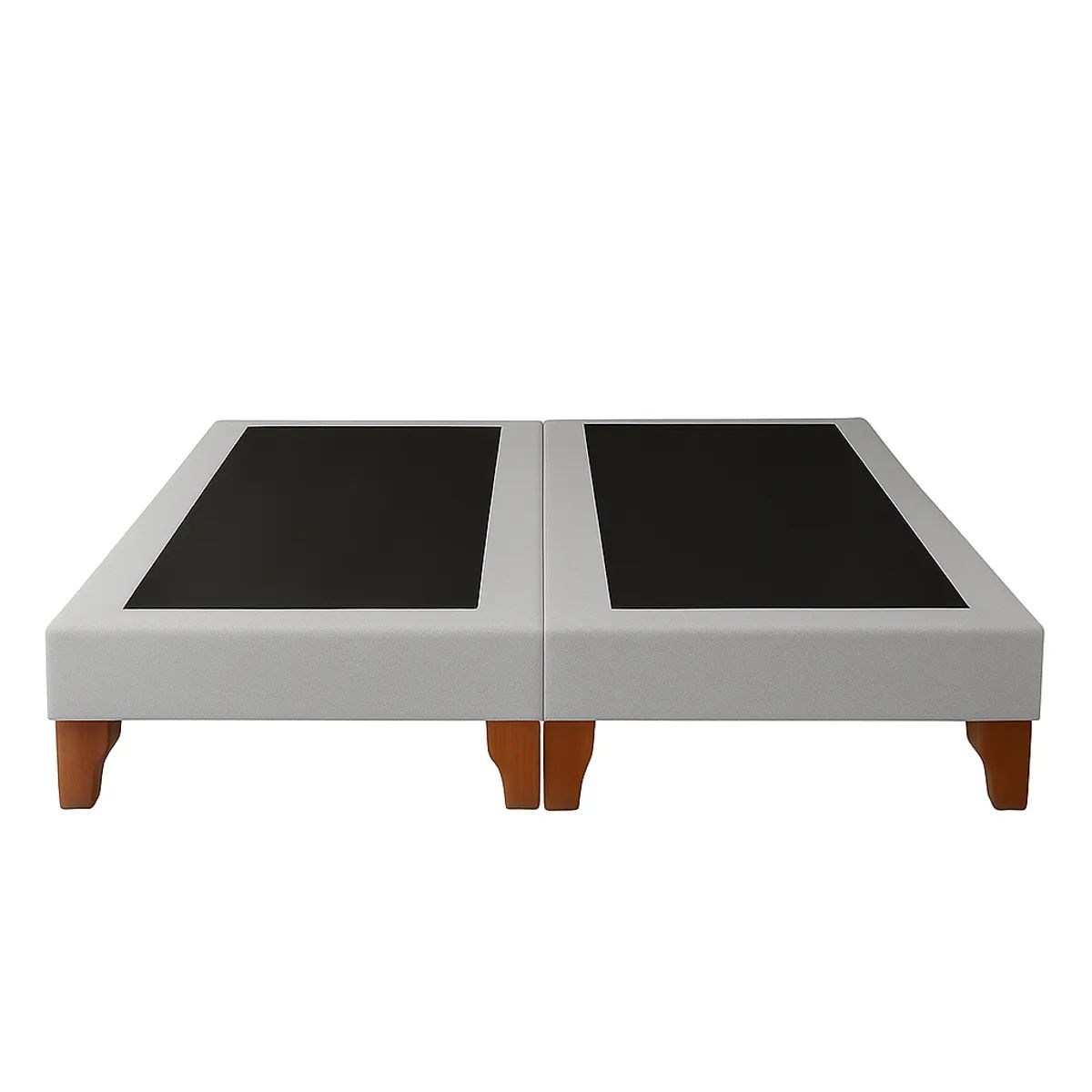GENERICO - Base De Cama 2 Plazas Gris Claro Perla
