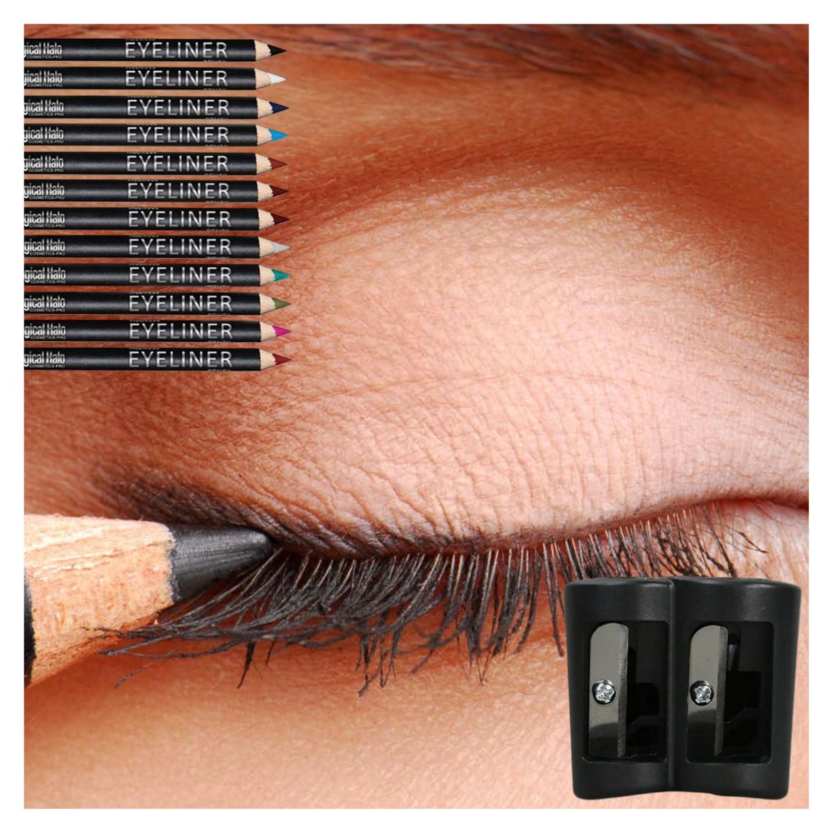 PFIFFERY - Sacapuntas doble para delineadores y demás lápices del área del maquillaje