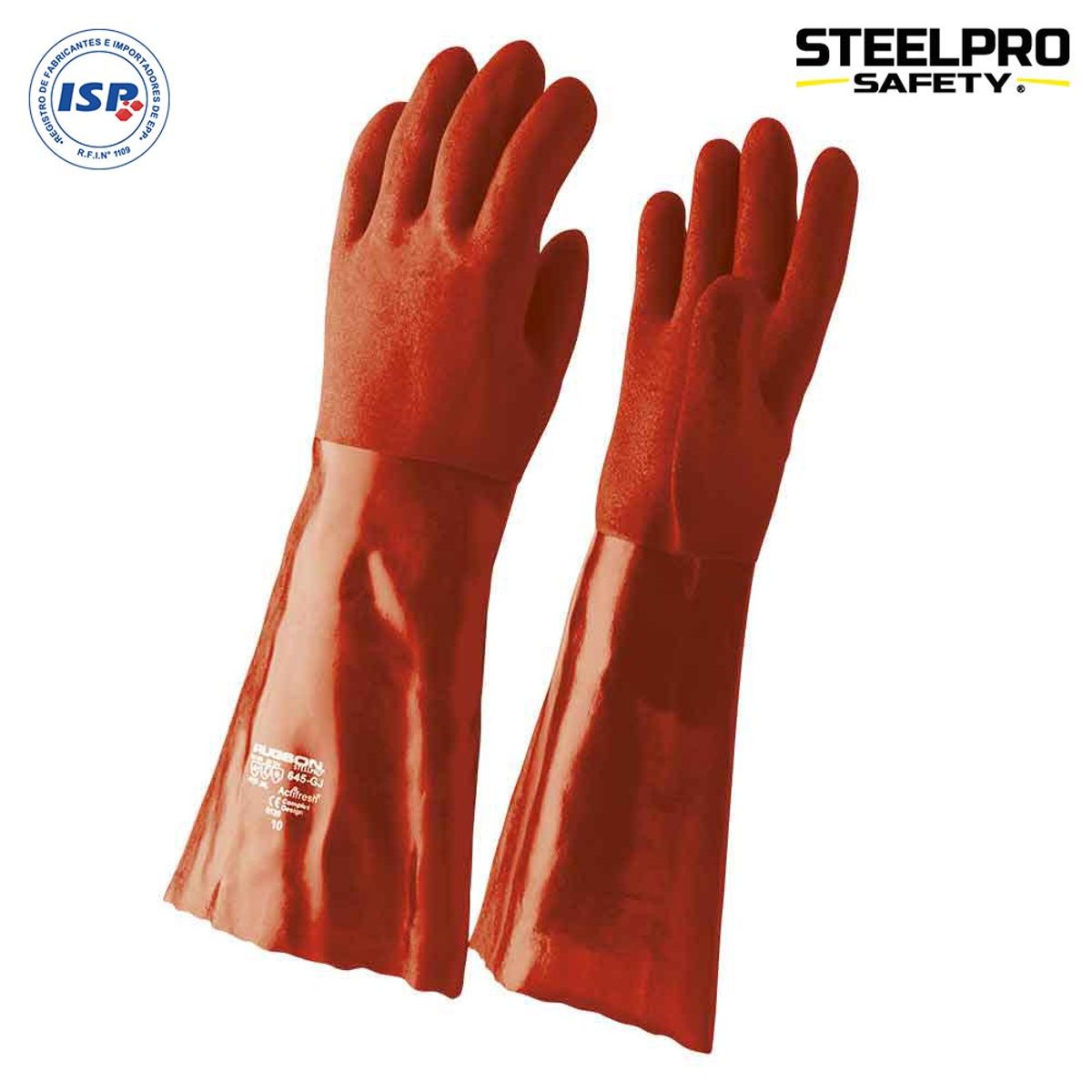 STEELPRO - Guante 18 Rugson PVC seguridad par