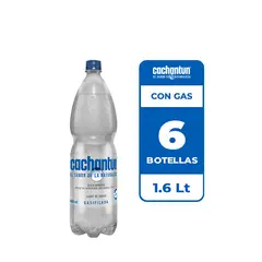 CACHANTUN - 6x Agua Mineral Con Gas 1.6L
