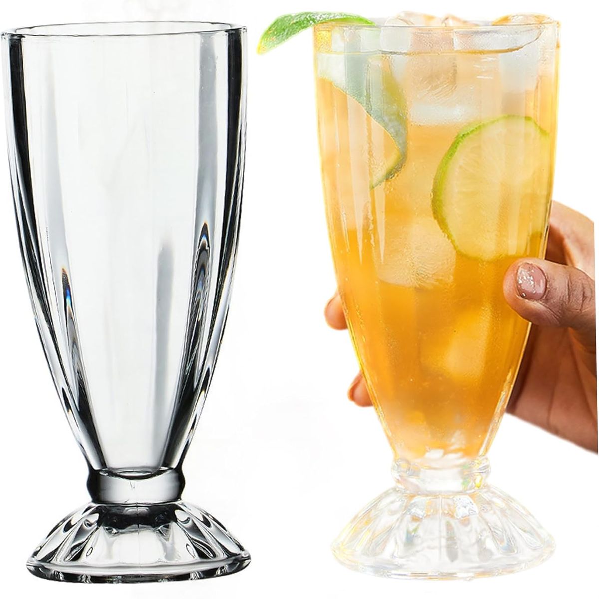 GENERICO - Copa Acrilica Para Batidos Y Postres 450ml Resistente Unidad