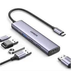 UGREEN - Hub USB-C HDMI 4K30Hz + USB 3.02.0 + PD