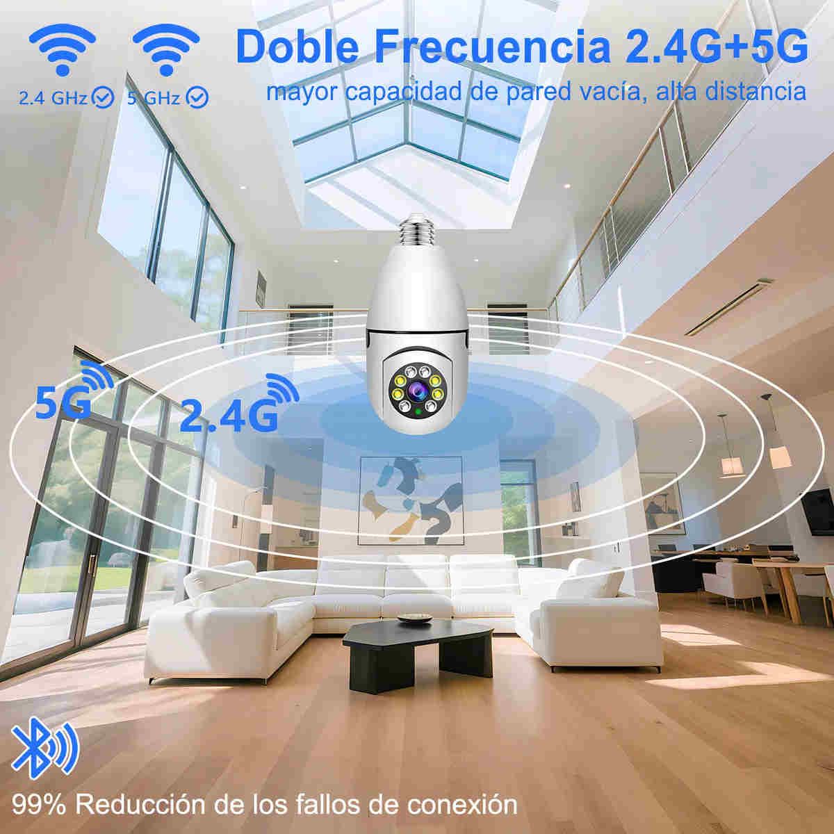 GENERICO - 2pcs 4mp Cámara De Seguridad Wifi Ip 360 Full Hd Impermeable Bidireccional Seguimiento de Movimiento BELUG