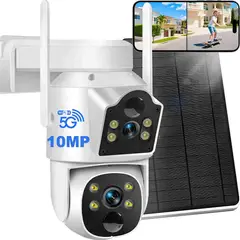 GENERICO - Solar Doble Lente Cámara De Seguridad Exterior 2k BELUG