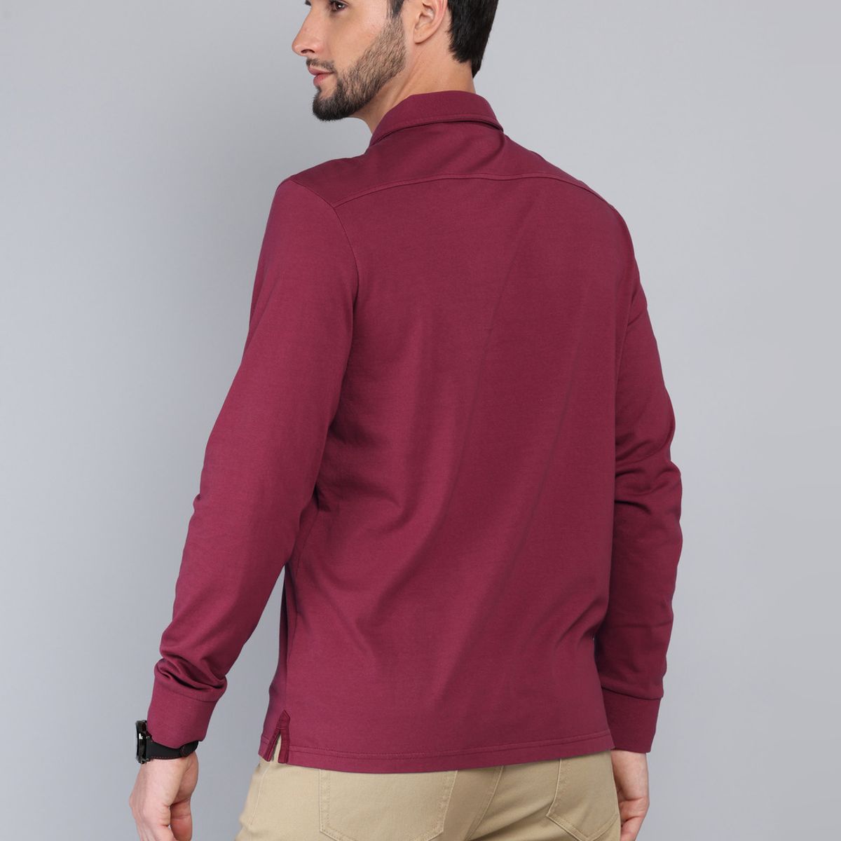 ARROW - Polera Lisa Stone Wash Regular Fit Rojo Arrow ARROW