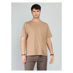ARROW - Polera Lisa Stone Wash Regular Fit Café