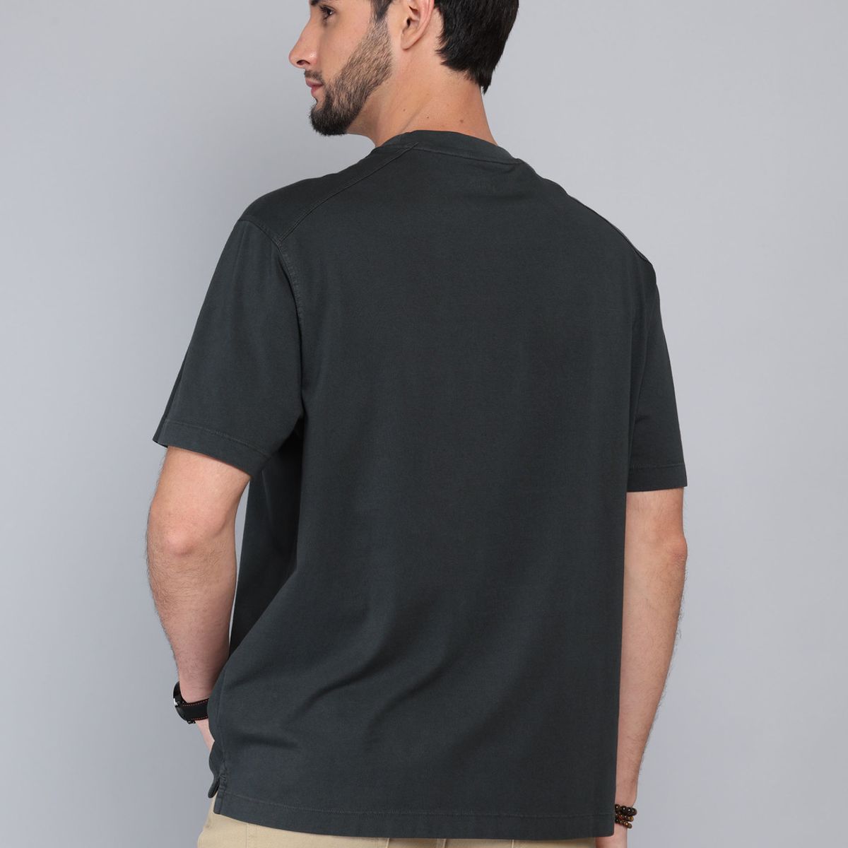 ARROW - Polera Lisa Stone Wash Regular Fit Negro Arrow ARROW