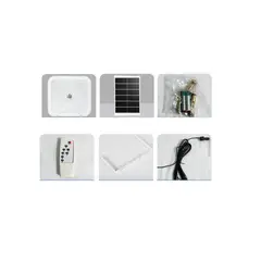 GENERICO - Lámpara Solar Led Cuadrada Con Panel Separado De 100w