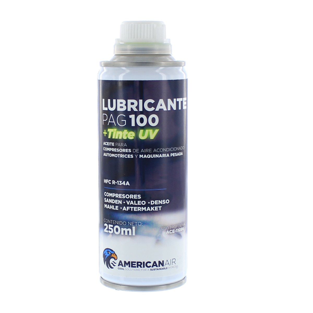 AMERICAN AIR - Aceite Pag 100 con Tinte UV 250ml R134a A/cAuto American Air