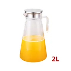 GENERICO - Jarra Plastica Con Tapa De 2 Litros Para Bebidas Frias Unidad