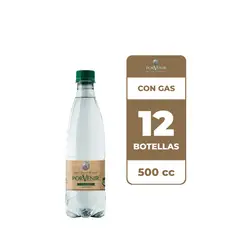 PORVENIR - 12x Agua Mineral Con Gas 500cc