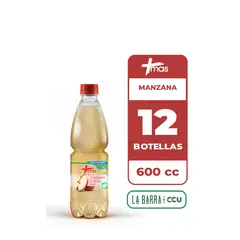 CCU - 12x Agua Saborizada Mas Manzana Botella 600cc