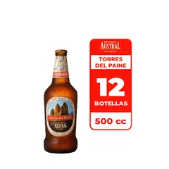 AUSTRAL - 12x Cerveza Torres Del Paine 6.1° Botella 500cc