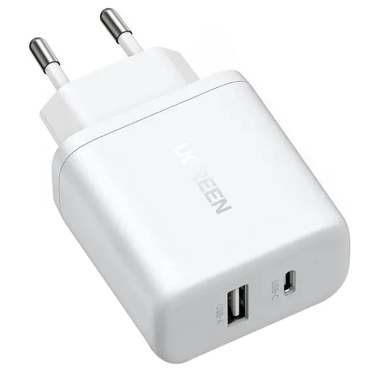 UGREEN - Cargador 20W USB-C+USB-A Fast Charge Blanco Ugreen