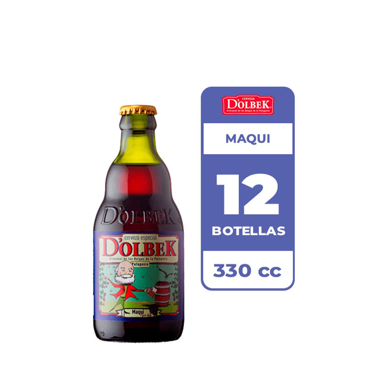 DOLBEK - 12x Cerveza DOlbek Maqui 4.8° Botella 330cc