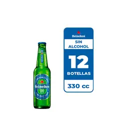 HEINEKEN - 12x Cerveza Sin Alcohol Botella 330cc