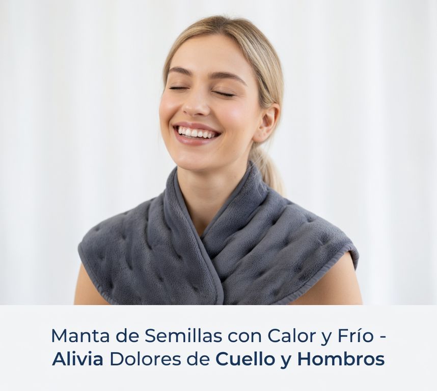 Terapia de Calor y Frío Natural Manta Alivia Dolores Cuello, Hombros y Espalda de Semillas