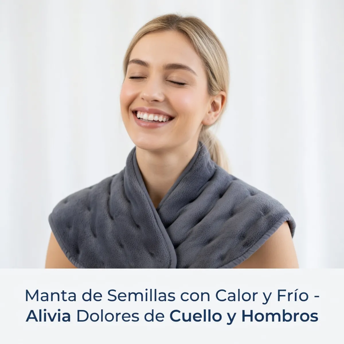 MOVI - Terapia de Calor y Frío Natural Manta Alivia Dolores Cuello, Hombros y Espalda de Semillas