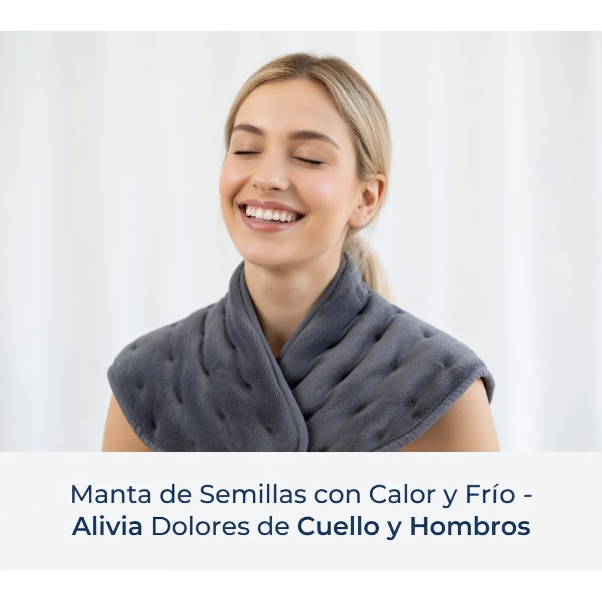 MOVI - Terapia de Calor y Frío Natural Manta Alivia Dolores Cuello, Hombros y Espalda de Semillas
