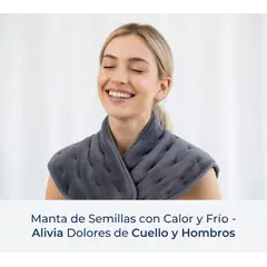 MOVI - Terapia de Calor y Frío Natural Manta Alivia Dolores Cuello, Hombros y Espalda de Semillas