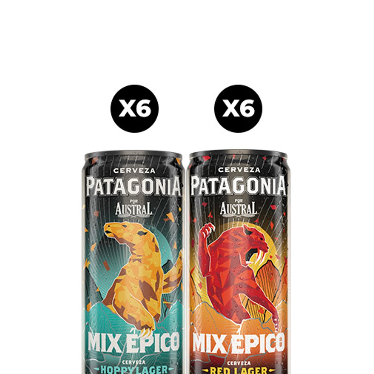 AUSTRAL - 12x Cerveza Variedades Patagonia Mix Lata 350cc