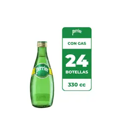 Perrier - 24x Agua Mineral Con Gas 330cc