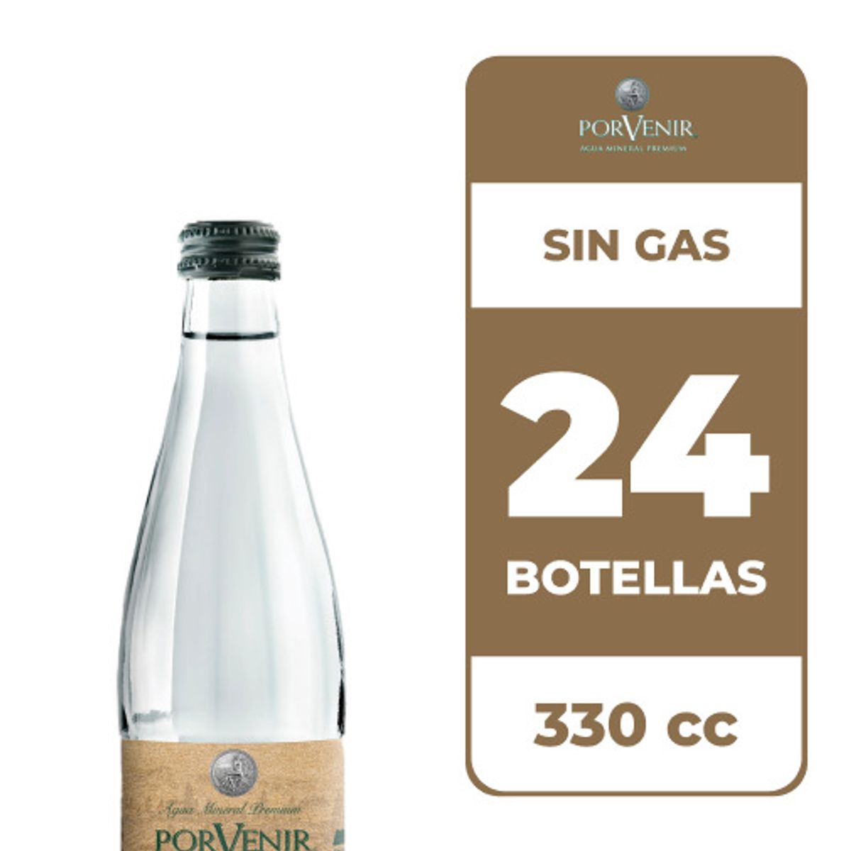 PORVENIR - 24x Agua Mineral Porvenir Sin Gas 330cc