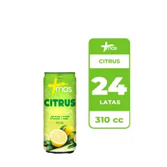 CCU - 24x Agua Saborizada Mas Citrus Limón Con Gas Lata 310cc