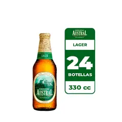 AUSTRAL - 24x Cerveza Lager 4.6° Botella 330cc