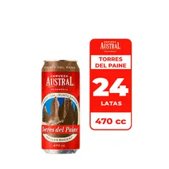 AUSTRAL - 24x Cerveza Torres del Paine 5.0° Lata 470cc