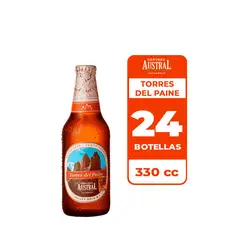 AUSTRAL - 24x Cerveza Torres Del Paine 6.1° Botella 330cc
