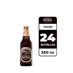 AUSTRAL - 24x Cerveza Yagán 5.0° Botella 330cc